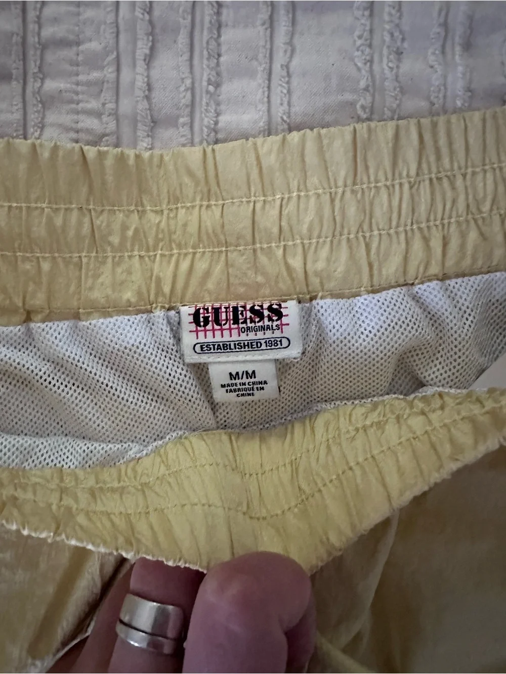 Guess Originals Established 1981 Swim Shorts – Butter Yellow – Size M